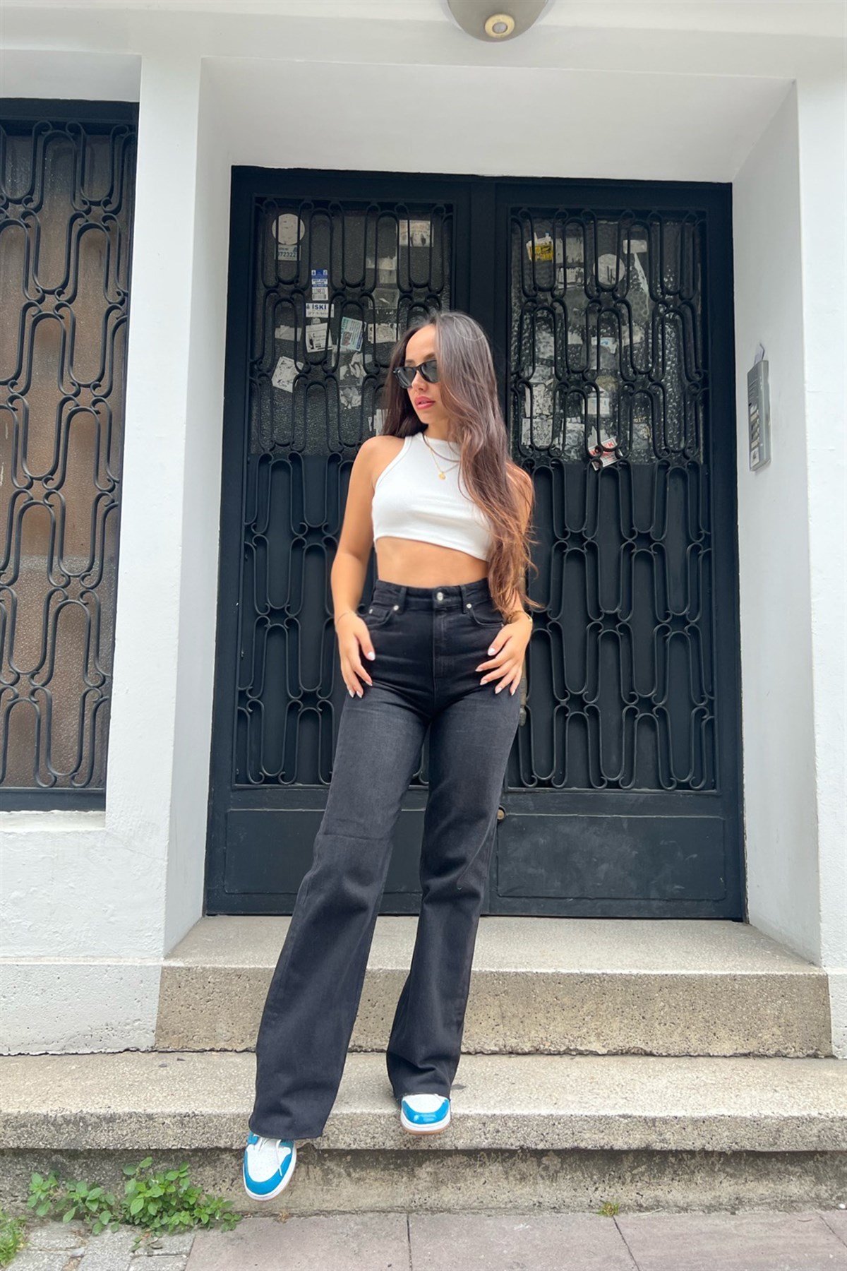 ZARA SİYAH WİDE LEG JEAN