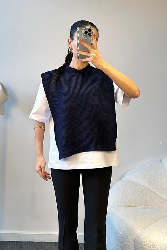ZARA TRİKO DETAYLI TASARIM BLUZ