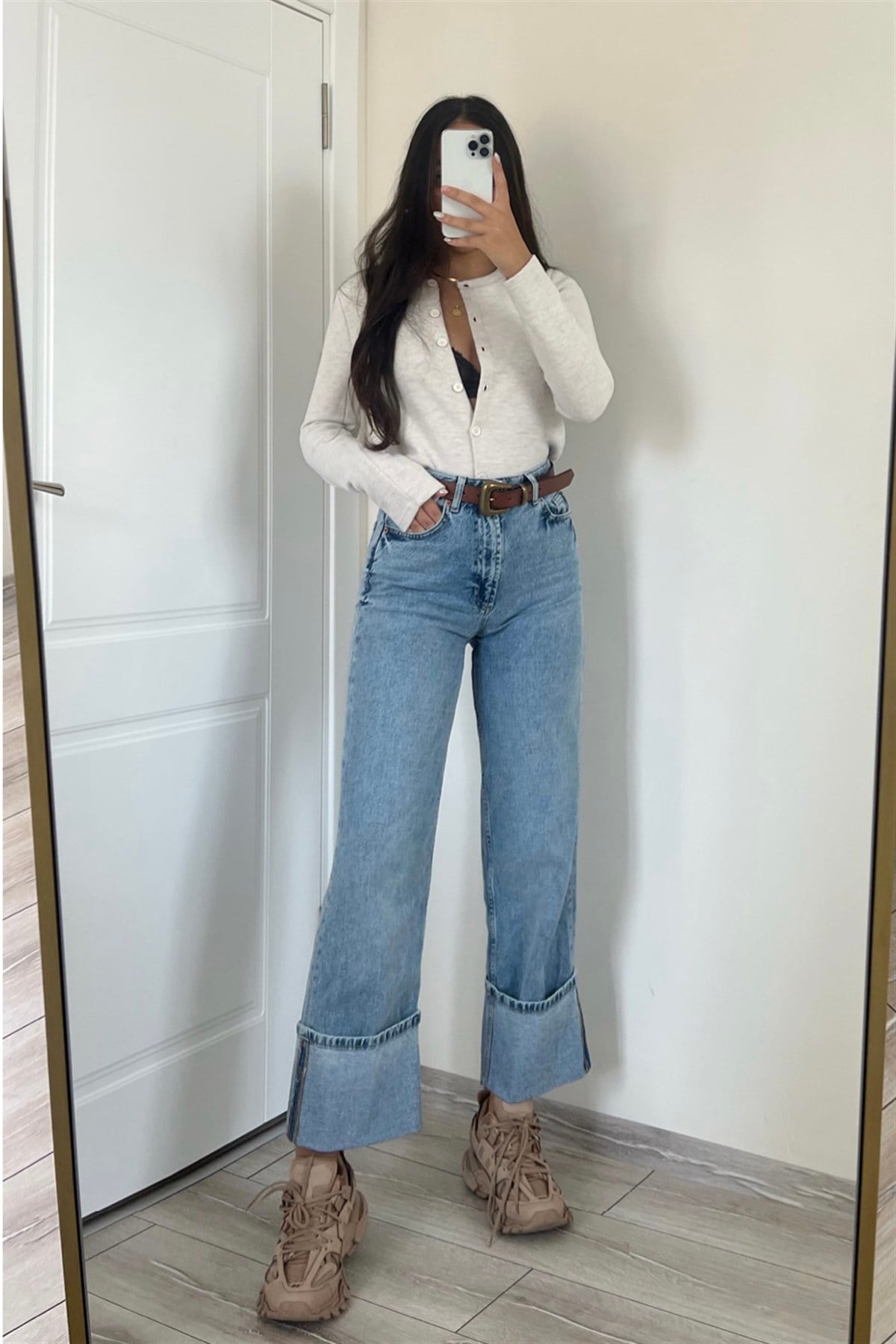 ZARA YÜKSEK BEL GENİŞ PAÇA JEAN