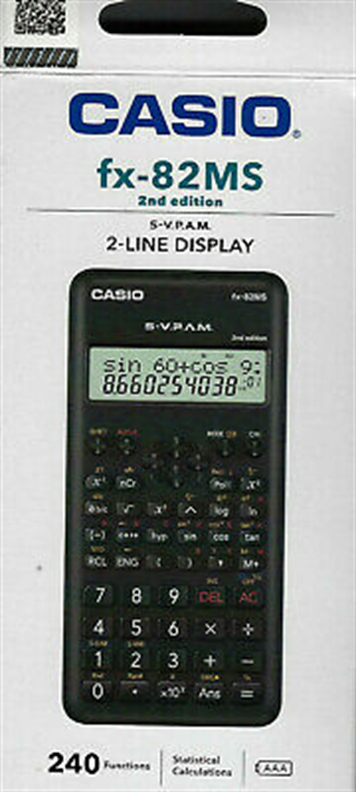 Casio Hesap Makinası Bilimsel 2 Satır Ekran 240 Fonksiyon FX-82MS