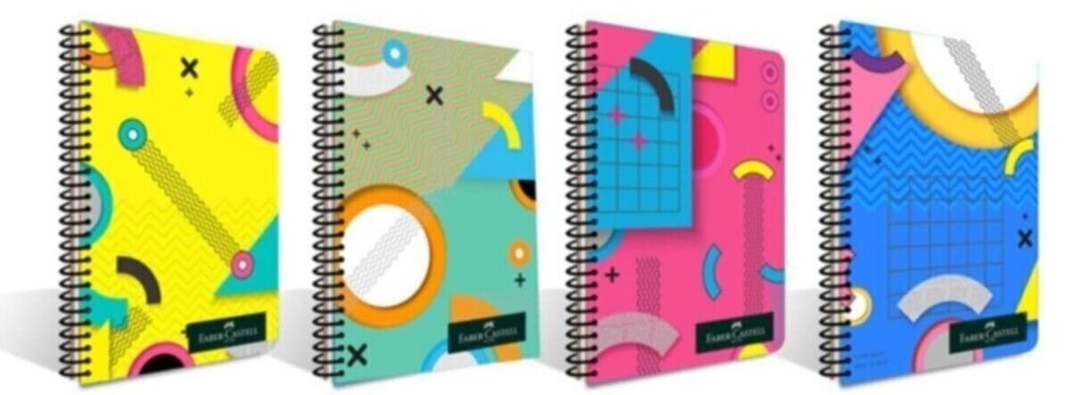 Faber Castell A4 120yp Çizgili PP Kapak Pattern Spiralli Defter