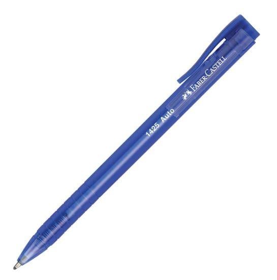 Faber-Castell Auto 1425 Basmalı Tükenmez Kalem Mavi