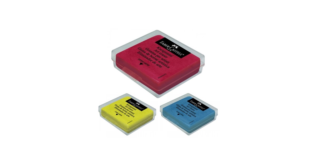 Faber-Castell Hamur Silgi Renkli Plastik Kutulu 127321