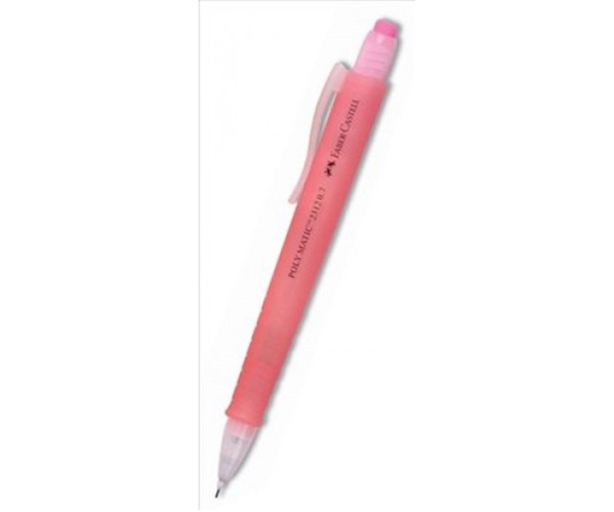 Faber-Castell Versatil Kalem Poly Matic 0.7 MM Şeffaf Pembe