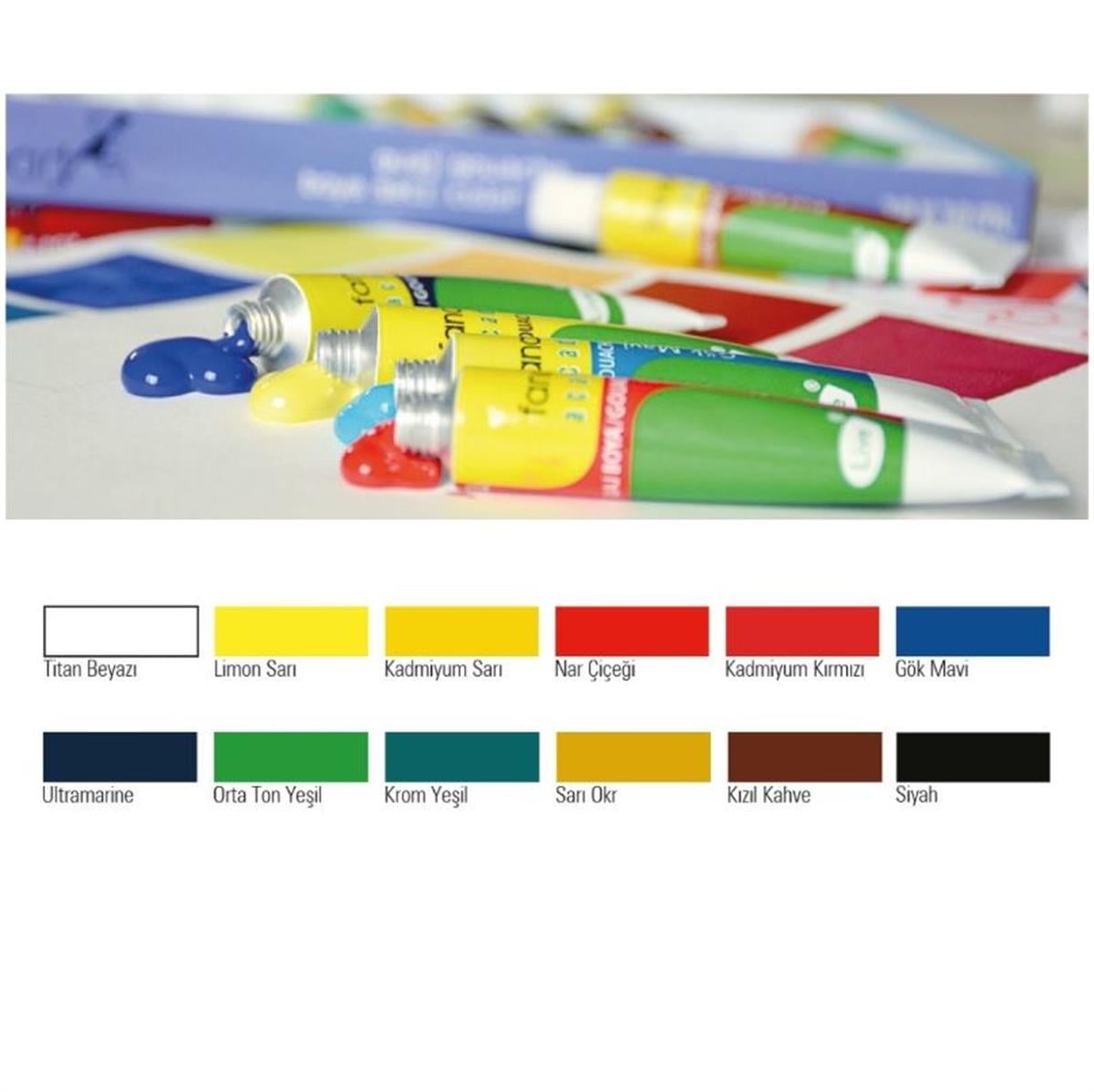 Fanart Academy Guaj Boya Seti,12x12 ML