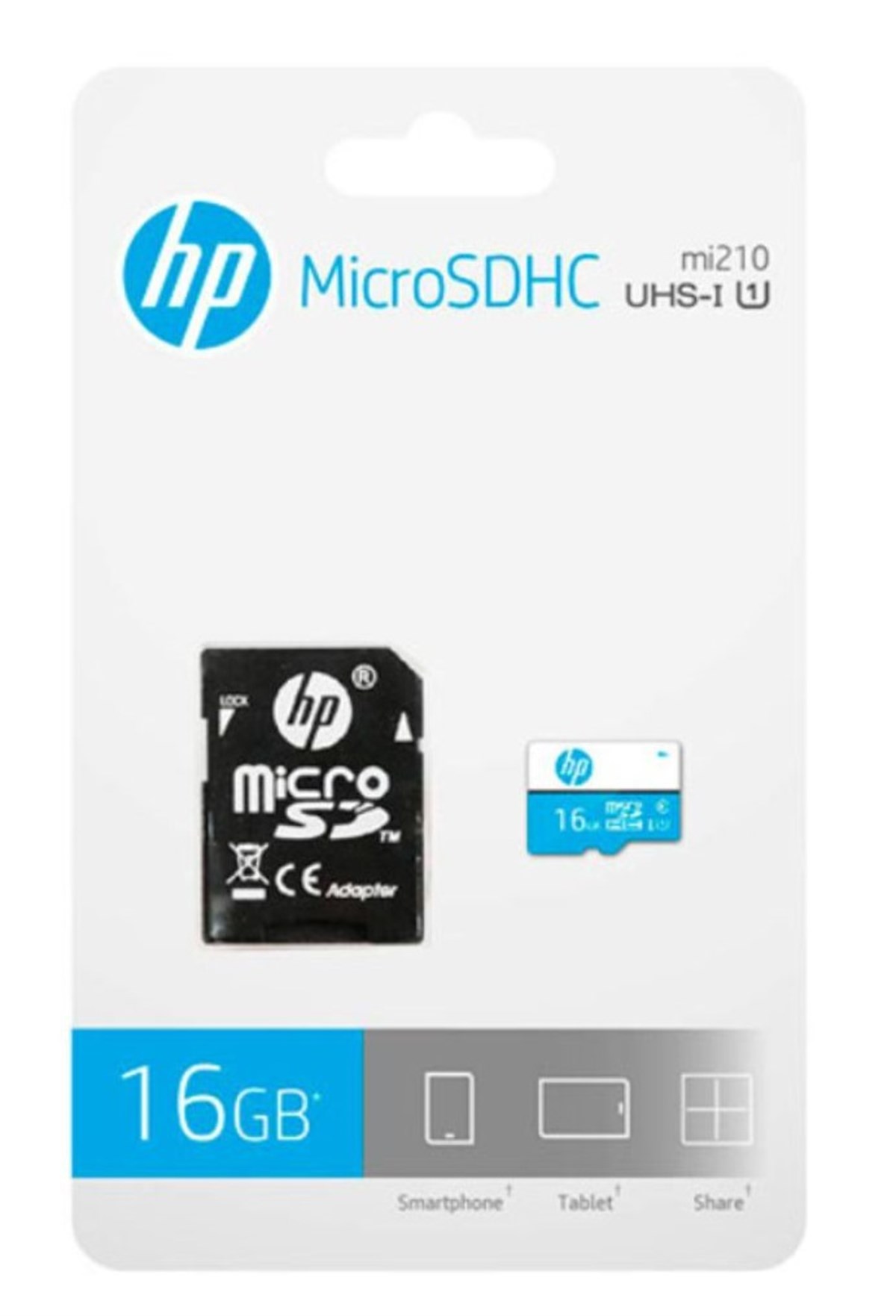 HP MicroSDHC 16Gb mi210 HFUD016-1U1BA