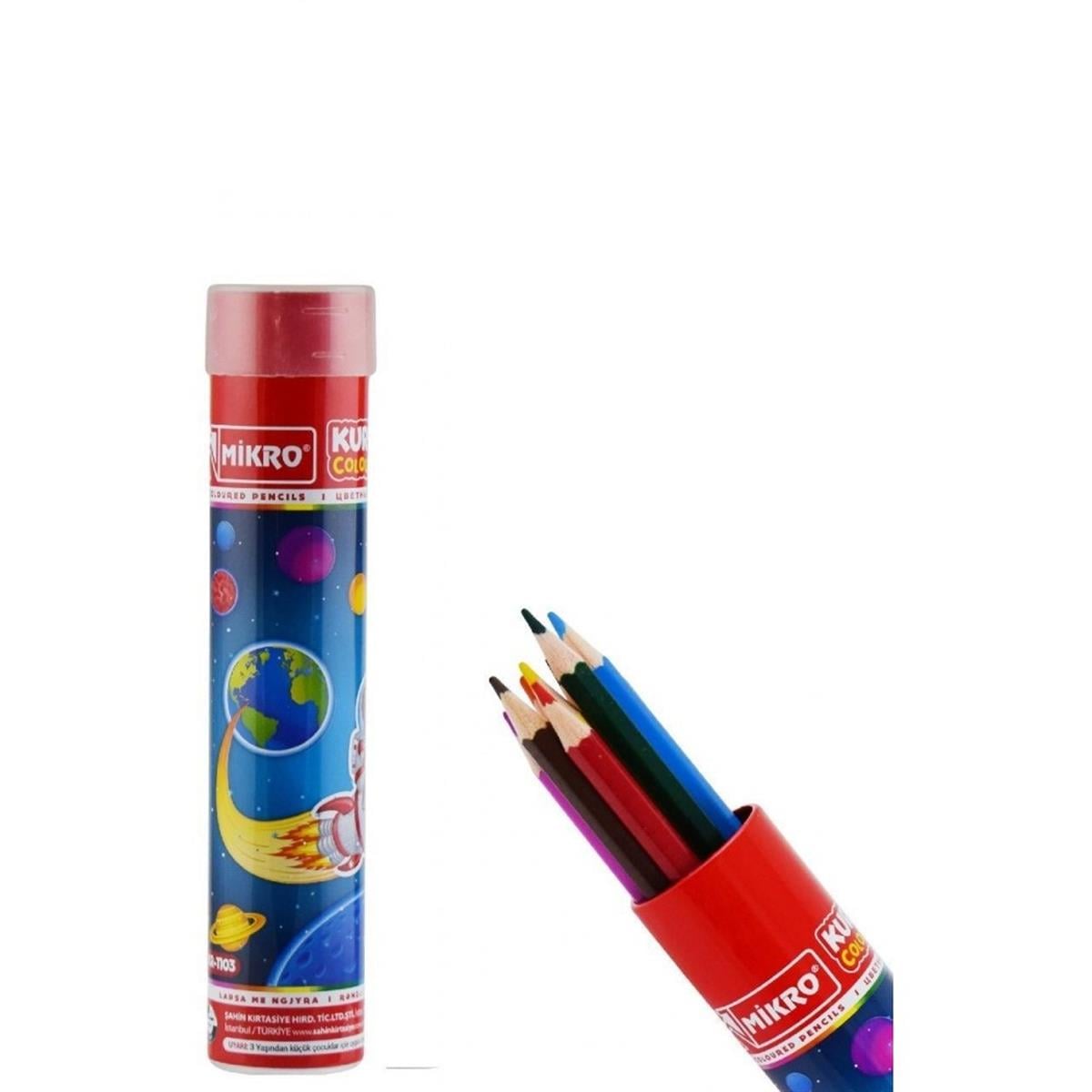 Mikro Kuru Boya Tüp Tam Boy 12 Renk KR-1103