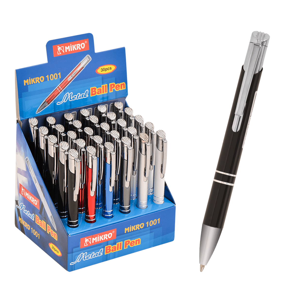 Mikro Tükenmez Kalem Metal 1001 B/P-30