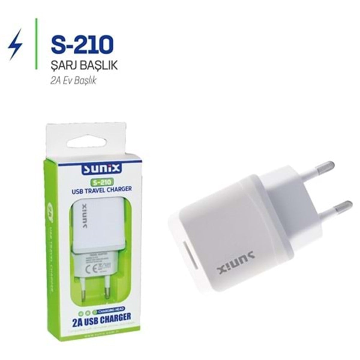 Sunix Şarj S-210 2A USB Şarj Adaptörü