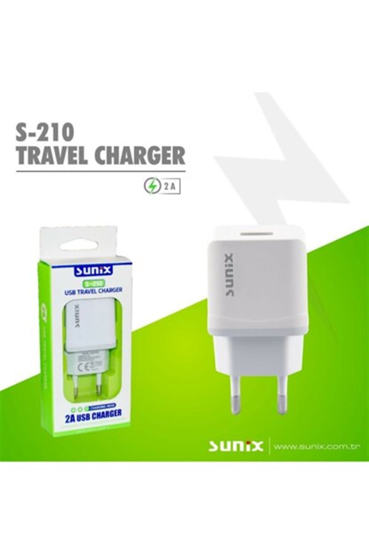Sunix Şarj S-210 2A USB Şarj Adaptörü