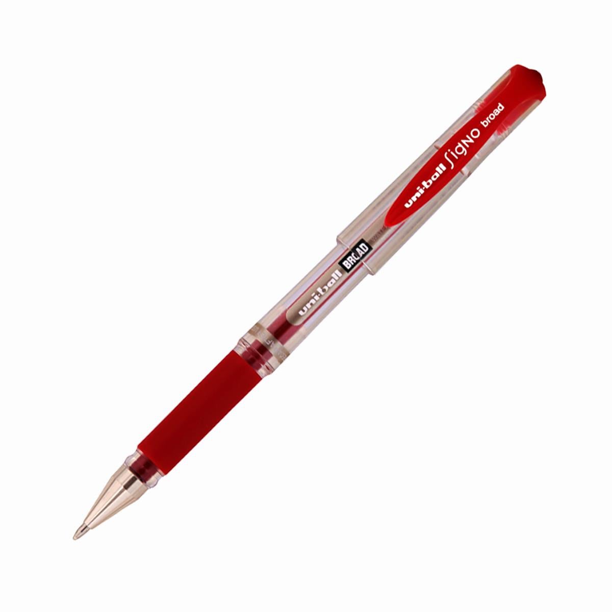 Uni-Ball Roller Kalem Signo Broad Jel Bilye Uç İmza Kalemi 1.0 MM Kırmızı UM-153