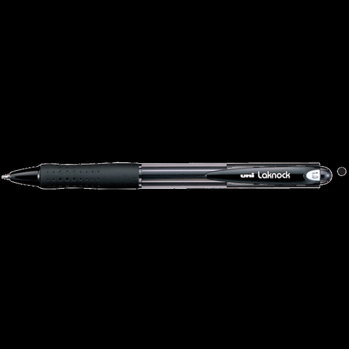 Uni-Ball Tükenmez Kalem Laknock Medium 1.0 MM Mekanik Bilye Uç Siyah SN-100