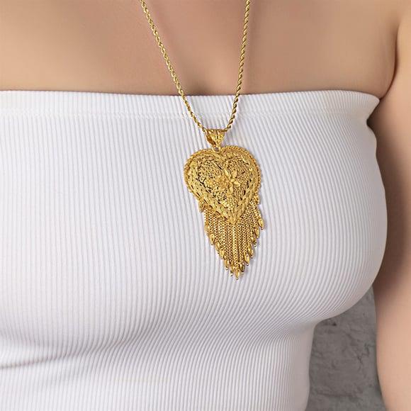 22 Ayar Altın Kaplama Küçük Boy Hint Kolye