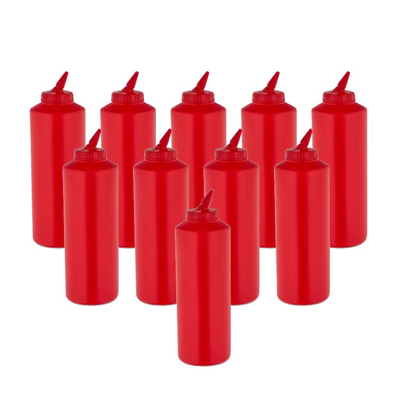 GastroPlast GPS-500 10 Adet Kırmızı Ayarlı Uçlu Fişek Sosluk 500 ml,,Fişek Sosluk ve Şurup Dökücüler,GastroPlast,1240365B4,Premut
