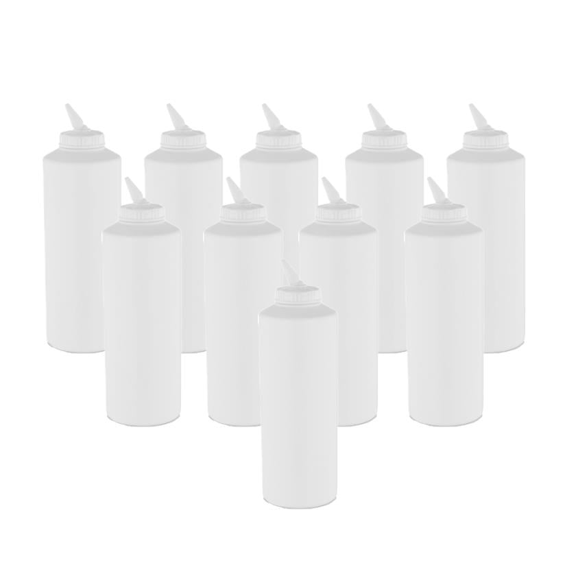 GastroPlast GPS-750 10 Adet Beyaz Ayarlı Uçlu Fişek Sosluk 750 ml,,Fişek Sosluk ve Şurup Dökücüler,GastroPlast,1240369B2,Premut