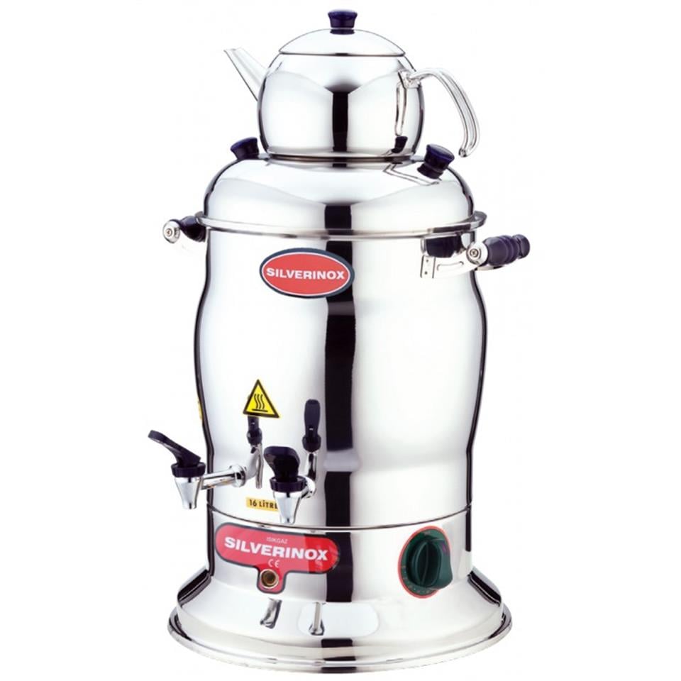 Işıkgaz Silverinox 2202 16 Lt - 2 Demlik Çay Semaveri,,Çay Makineleri,Işıkgaz/Silverinox,116030,Premut