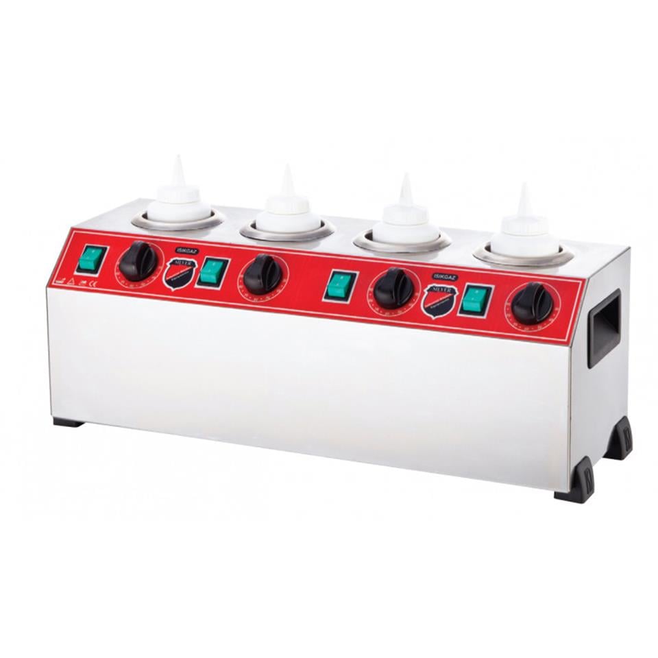 Işıkgaz Silverinox SS-04 4 Hazneli Sosluk Makinesi,,Isıtıcılı Sosluklar,Işıkgaz/Silverinox,116297,Premut