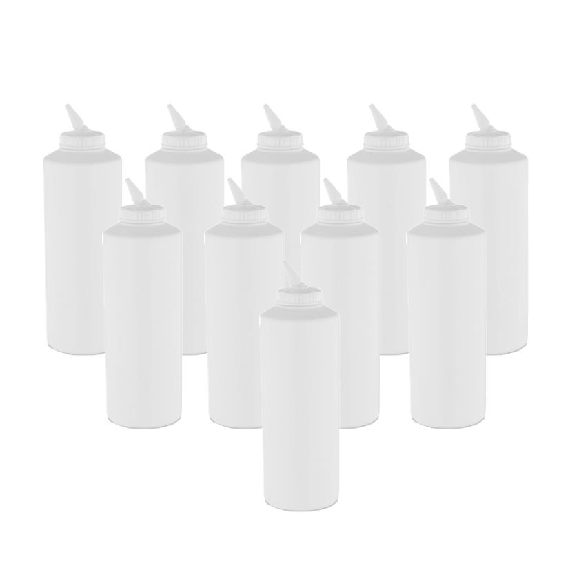 GastroPlast GPS-500 10 Adet Beyaz Ayarlı Uçlu Fişek Sosluk 500 ml,,Fişek Sosluk ve Şurup Dökücüler,GastroPlast,1240365B2,Premut