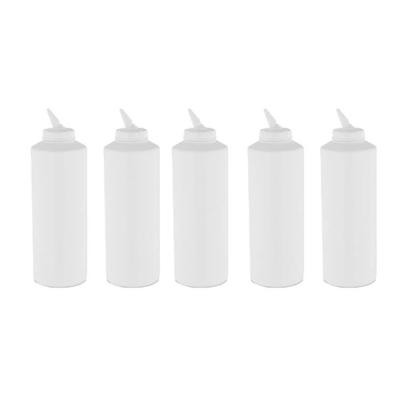 GastroPlast GPS-250 5 Adet Beyaz Ayarlı Uçlu Fişek Sosluk 250 ml,,Fişek Sosluk ve Şurup Dökücüler,GastroPlast,1240355A2,Premut