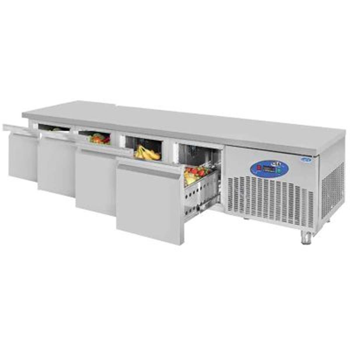 CSA CS-CIH 2-600 Cihaz Altı Derin Dondurucu, 4 Çekmeceli, 115 L,,Endüstriyel Derin Dondurucular,CSA Inox,1220210,Premut