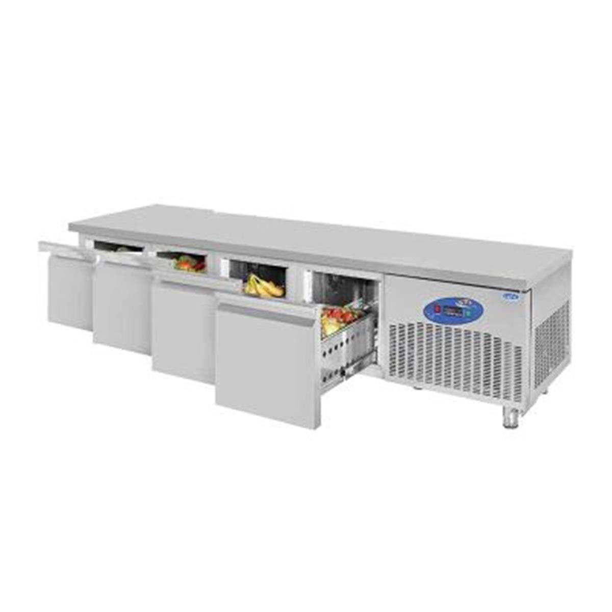 CSA CS-CIH 2-700 Cihaz Altı Buzdolabı, 4 Çekmeceli, 135 L,,Endüstriyel Buzdolapları,CSA Inox,1220110,Premut