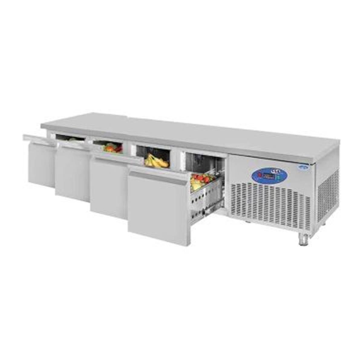 CSA CS-CIK 2-700 Cihaz Altı Buzdolabı, 4 Çekmeceli, 135 L,,Endüstriyel Buzdolapları,CSA Inox,1220114,Premut