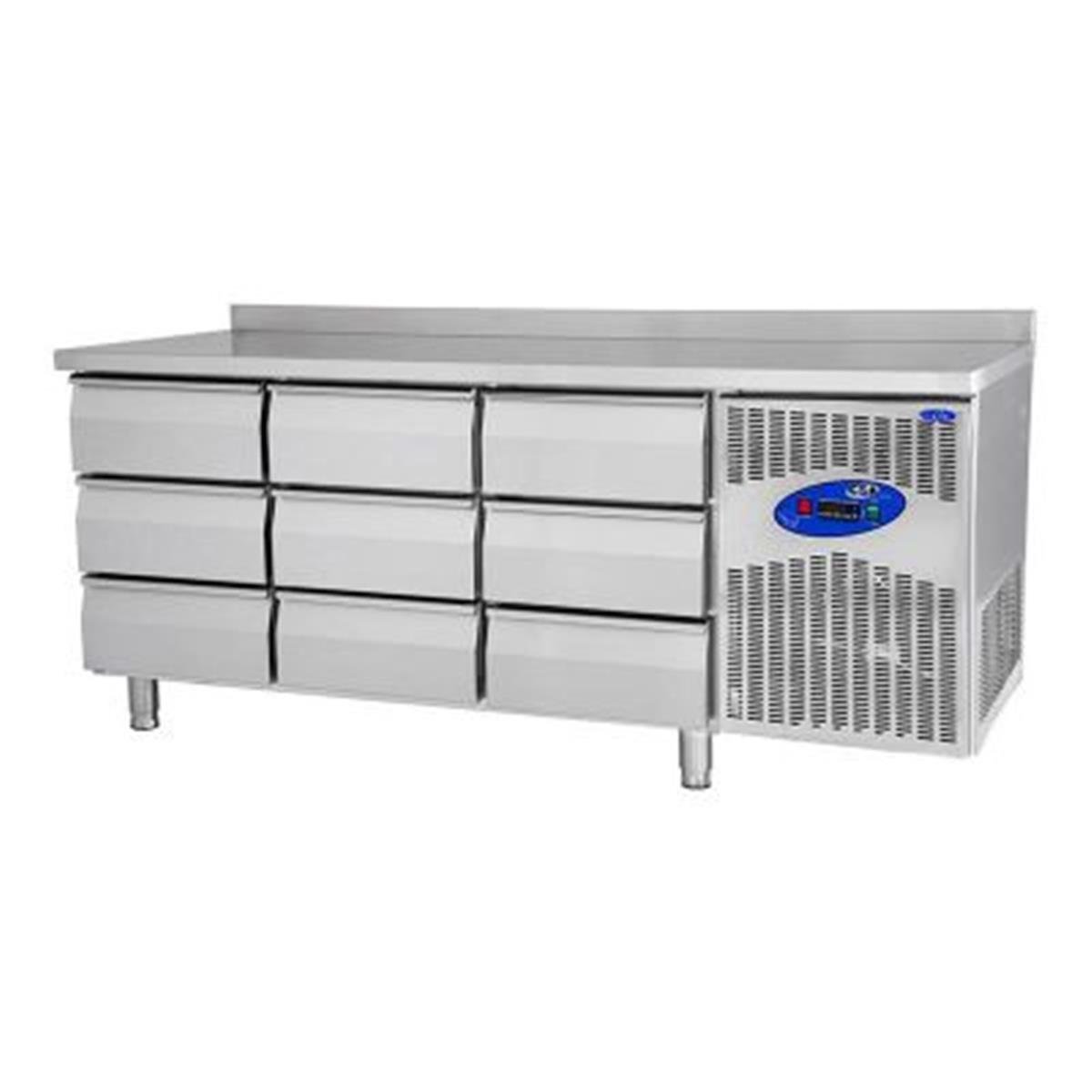 CSA CS-TEK 3-600 Tezgah Tipi Buzdolabı, 9 Çekmeceli, 400 L,,Endüstriyel Buzdolapları,CSA Inox,1220120,Premut