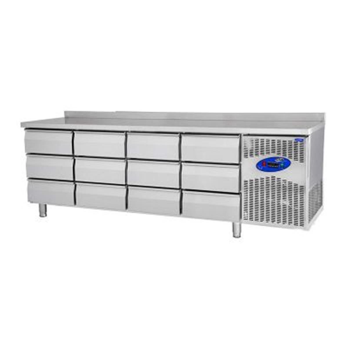 CSA CS-TEK 4-600 Tezgah Tipi Buzdolabı, 12 Çekmeceli, 550 L,,Endüstriyel Buzdolapları,CSA Inox,1220098,Premut