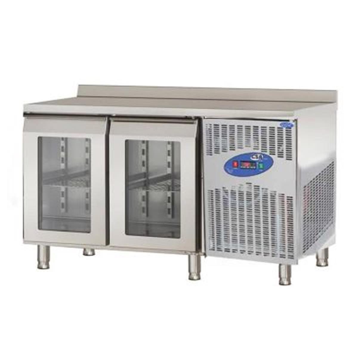 CSA CS-TEZ 2-600-C Tezgah Tipi Buzdolabı, 2 Cam Kapılı, 251 L,,Endüstriyel Buzdolapları,CSA Inox,1220253,Premut