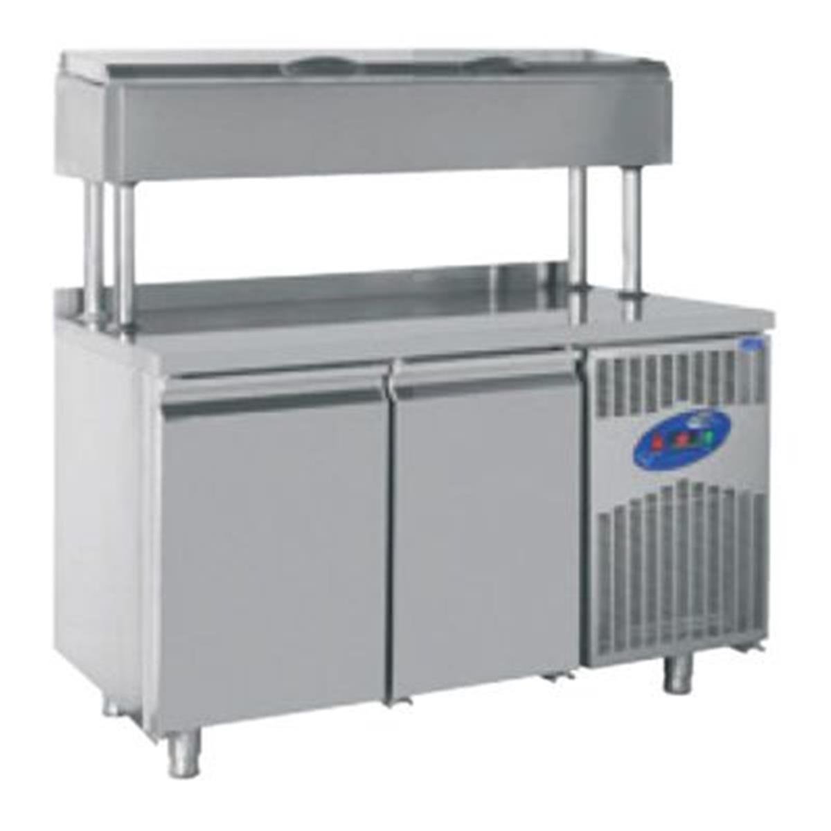 CSA CS-TEZ 2-700-YM Yükseltilmiş Make Up Buzdolabı, 2 Kapılı, 281 L,,Endüstriyel Buzdolapları,CSA Inox,1220256,Premut