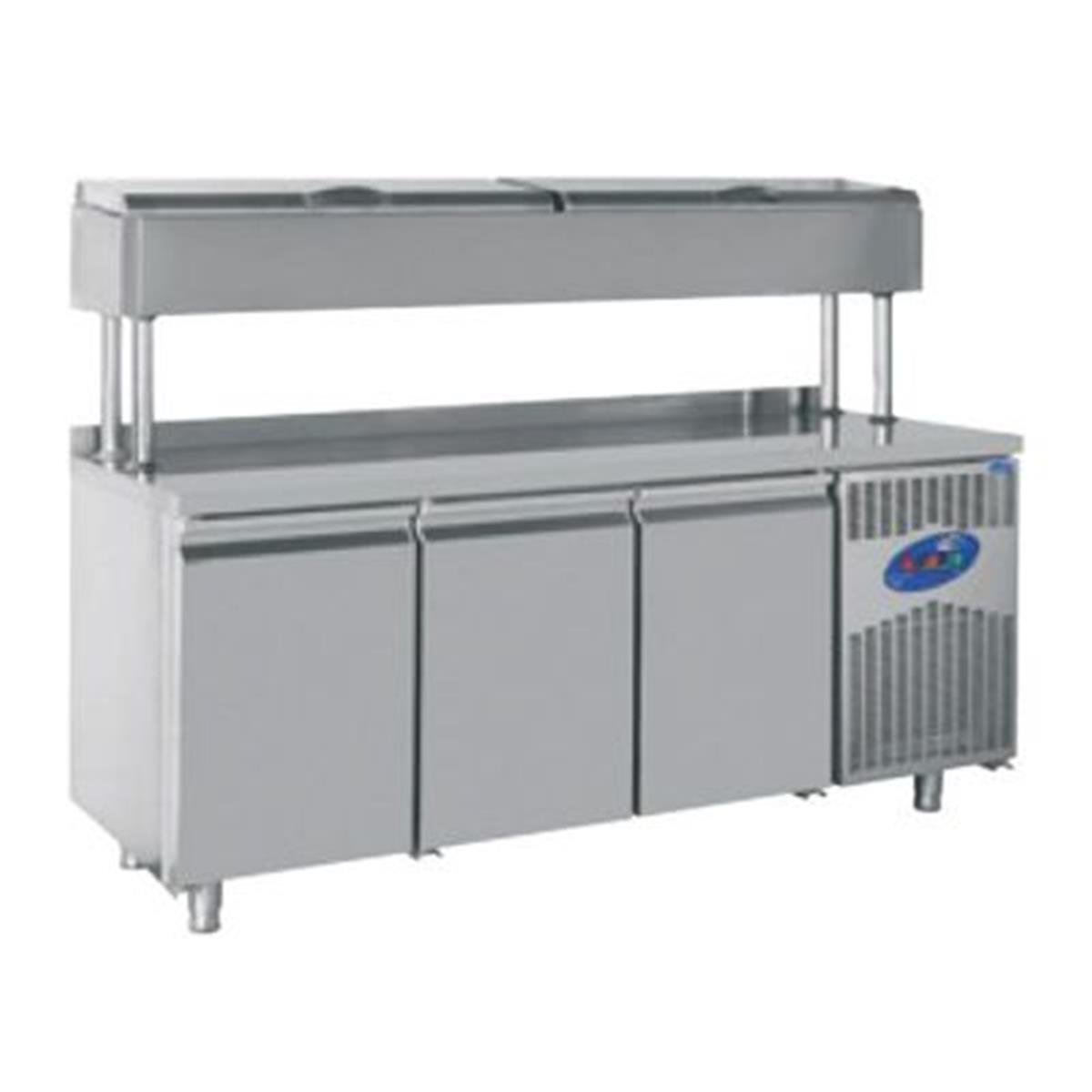 CSA CS-TEZ 3-700-YM Yükseltilmiş Make Up Buzdolabı, 3 Kapılı, 474 L,,Endüstriyel Buzdolapları,CSA Inox,1220249,Premut