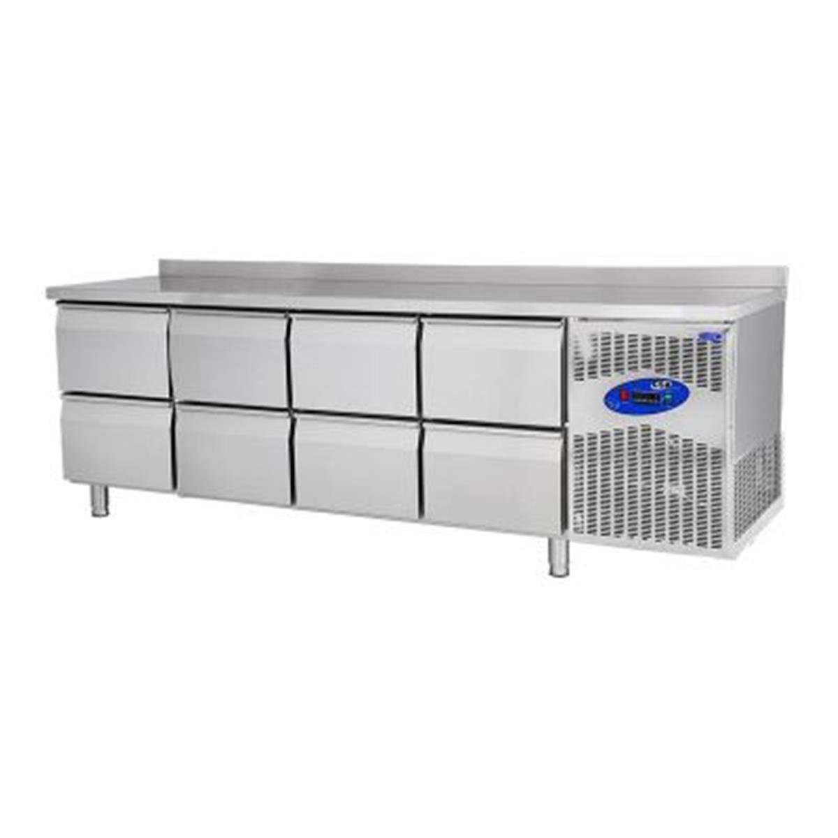 CSA CS-TEZ 4-600 Tezgah Tipi Buzdolabı, 8 Çekmeceli, 550 L,,Endüstriyel Buzdolapları,CSA Inox,1220131,Premut
