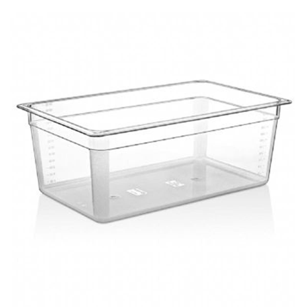 GastroPlast GN 1/1-200 mm Polikarbonat Gastronom Küvet, Şeffaf,,Polikarbon Gastronorm Küvetler,GastroPlast,1240333,Premut