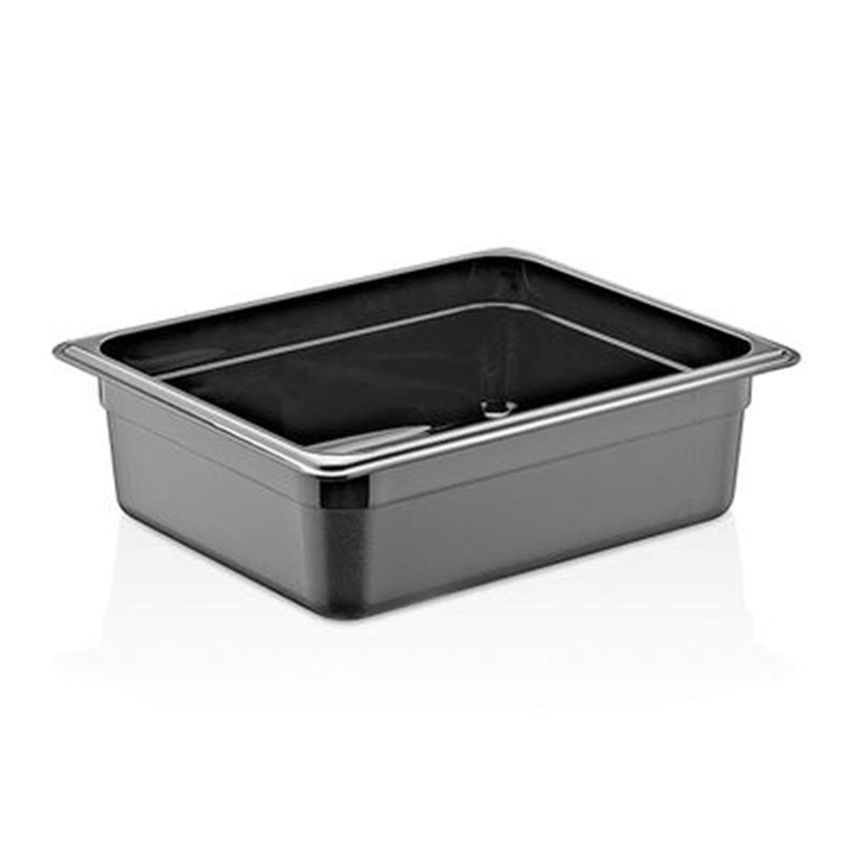 GastroPlast GN 1/2-100 mm Gastronom Küvet, Polikarbon, Siyah,,Polikarbon Gastronorm Küvetler,GastroPlast,1240320,Premut