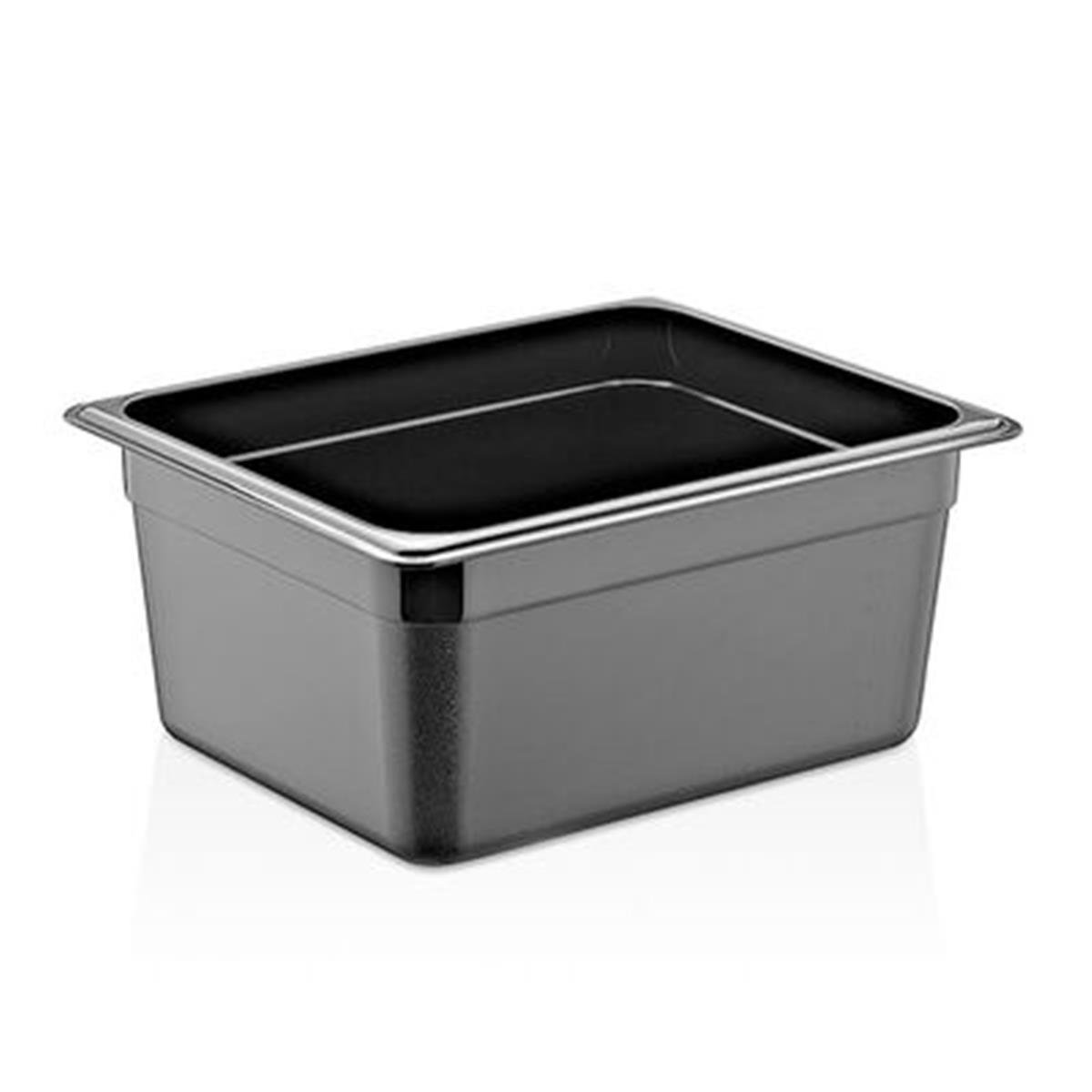 GastroPlast GN 1/2-150 mm Gastronom Küvet, Polikarbon, Siyah,,Polikarbon Gastronorm Küvetler,GastroPlast,1240325,Premut