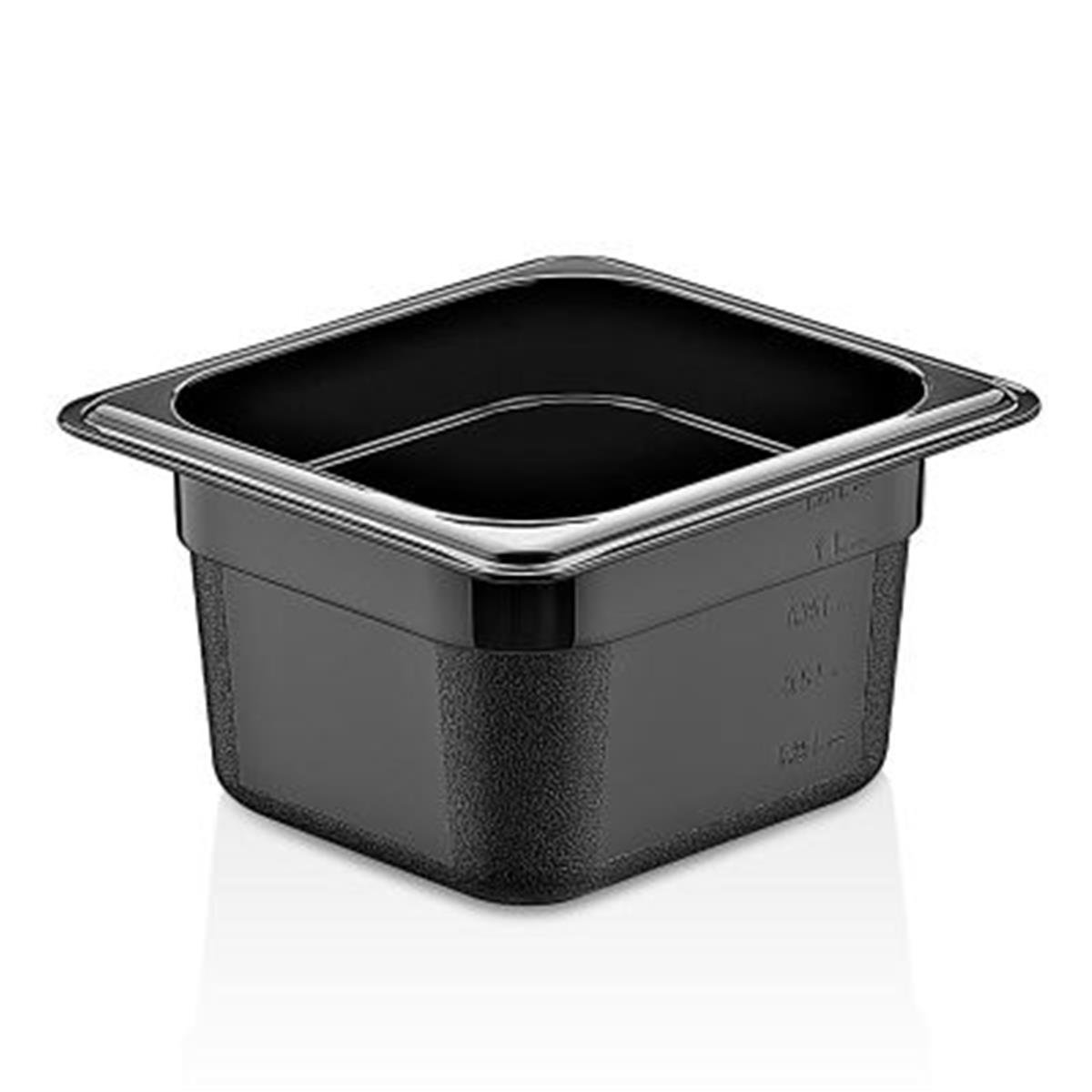 GastroPlast GN1/6-100 mm Polipropilen Gastronom Küvet, Siyah,,Polikarbon Gastronorm Küvetler,GastroPlast,1240191,Premut