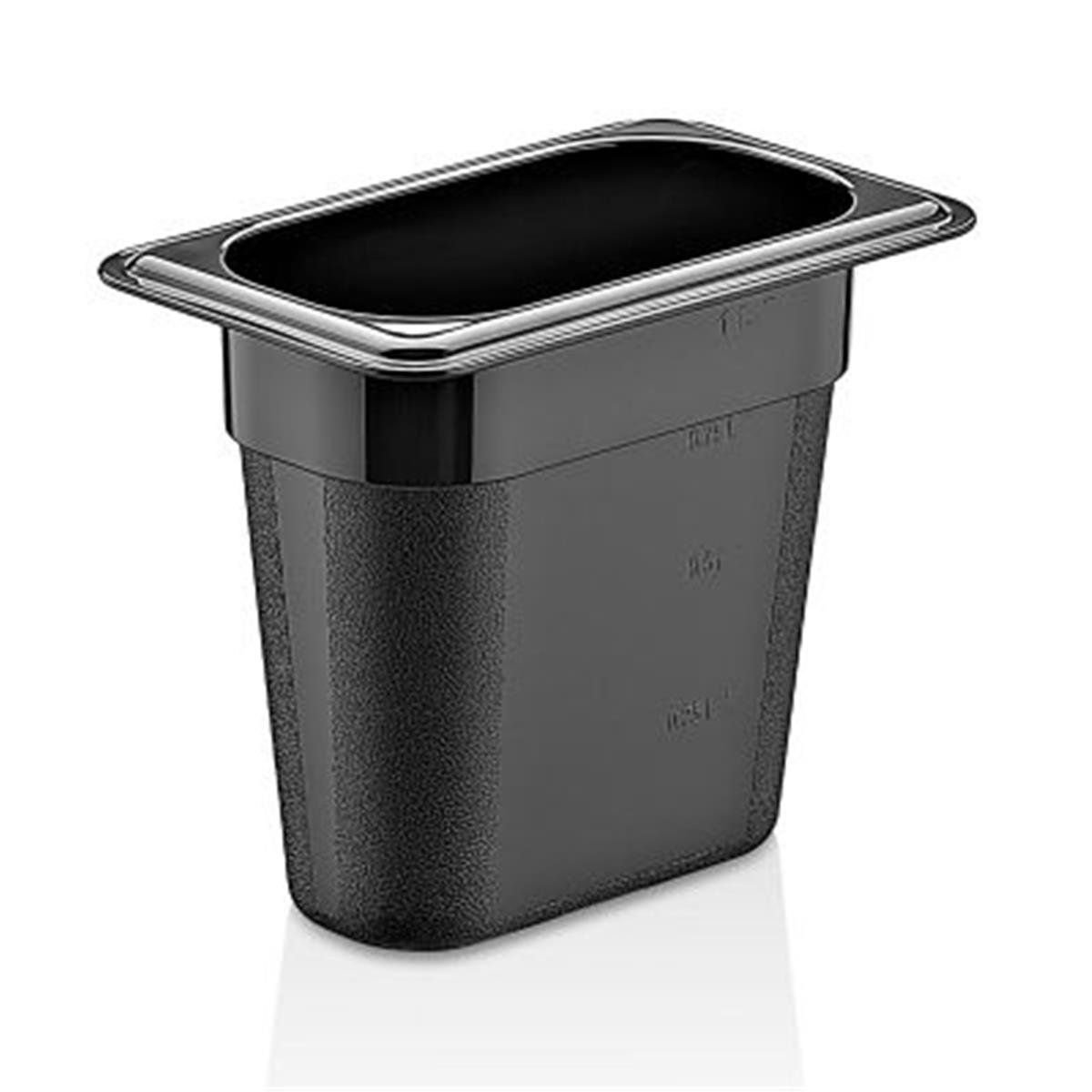 GastroPlast GN1/9-150 mm Polipropilen Gastronom Küvet, Siyah,,Polikarbon Gastronorm Küvetler,GastroPlast,1240205,Premut