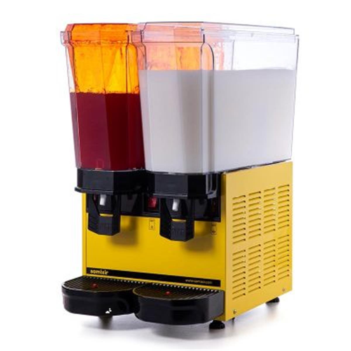 Samixir 40.SMY Klasik Twin Soğuk İçecek Dispenseri, 20+20 L, Fıskiyeli ve Karıştırıcılı, Sarı,,Limonata Şerbet & Ayran Makineleri,Samixir,1150067,Premut
