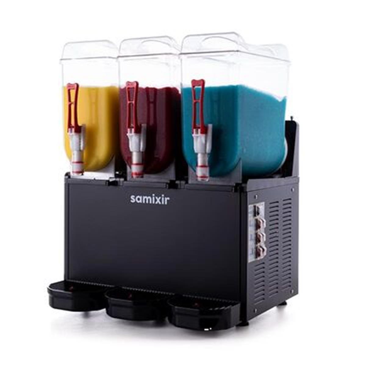 Samixir SLUSH36 Triple Ice Slush Granita ve Soğuk Meyve Suyu Dispenseri, 12+12+12 L, Siyah,,Ice Slush & Buzlaş Makineleri,Samixir,1150077,Premut