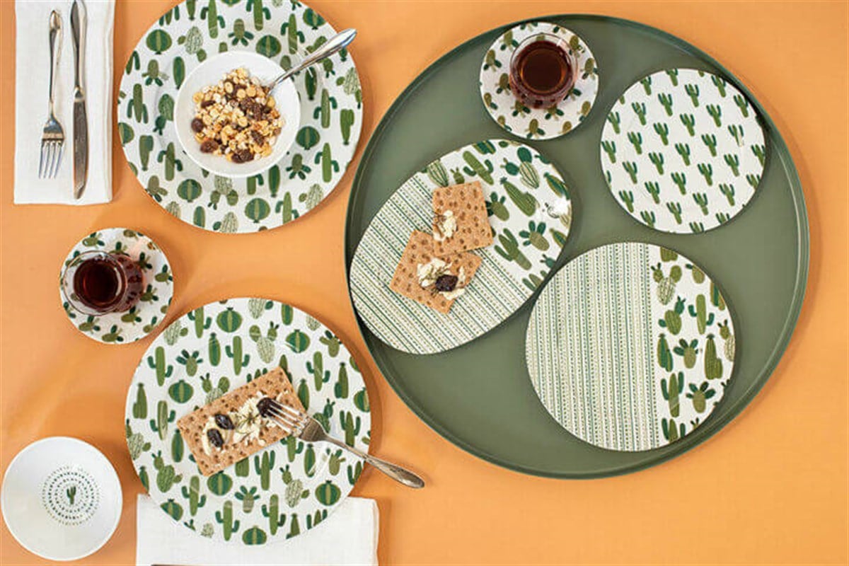   Porland Kaktüs 36 Parça 6 Kişilik Kahvaltı Takımı