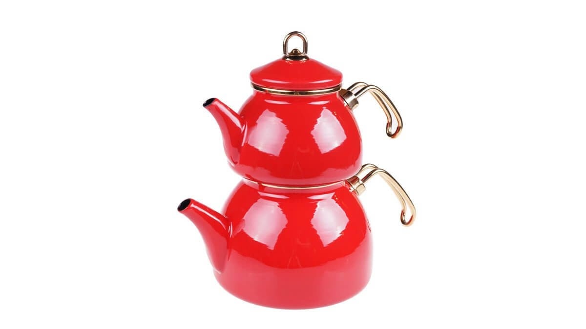  Bambum Sehzade Çaydanlik Takimi KirmiziBambumÇaydanlık