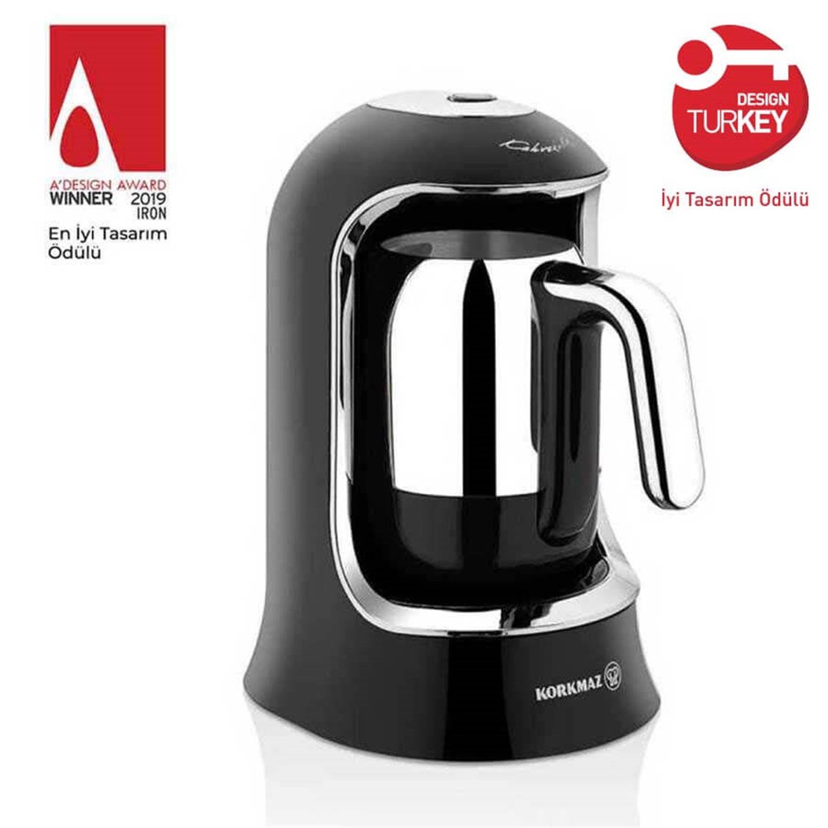  Korkmaz Kahvekolik Siyah/Krom Otomatik Kahve Makinesi A860-07