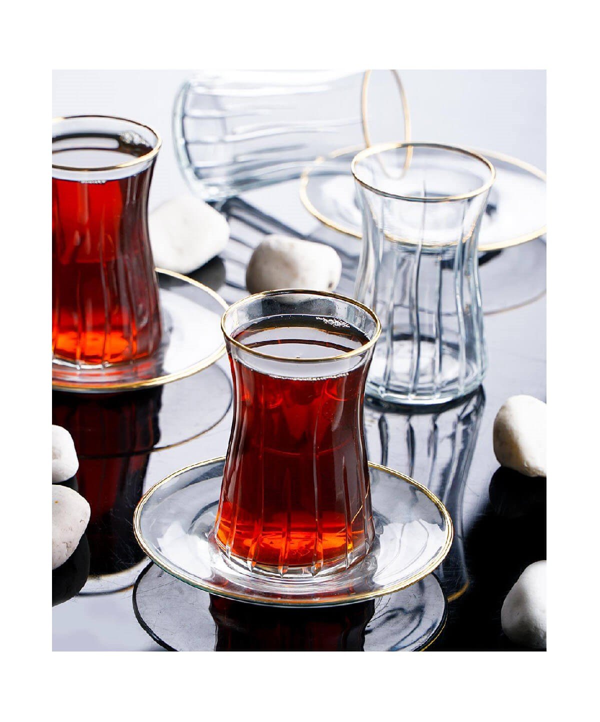 Acar Gülfem 6 Kişilik 12 Parça Çay SetiAcarÇay Takımları