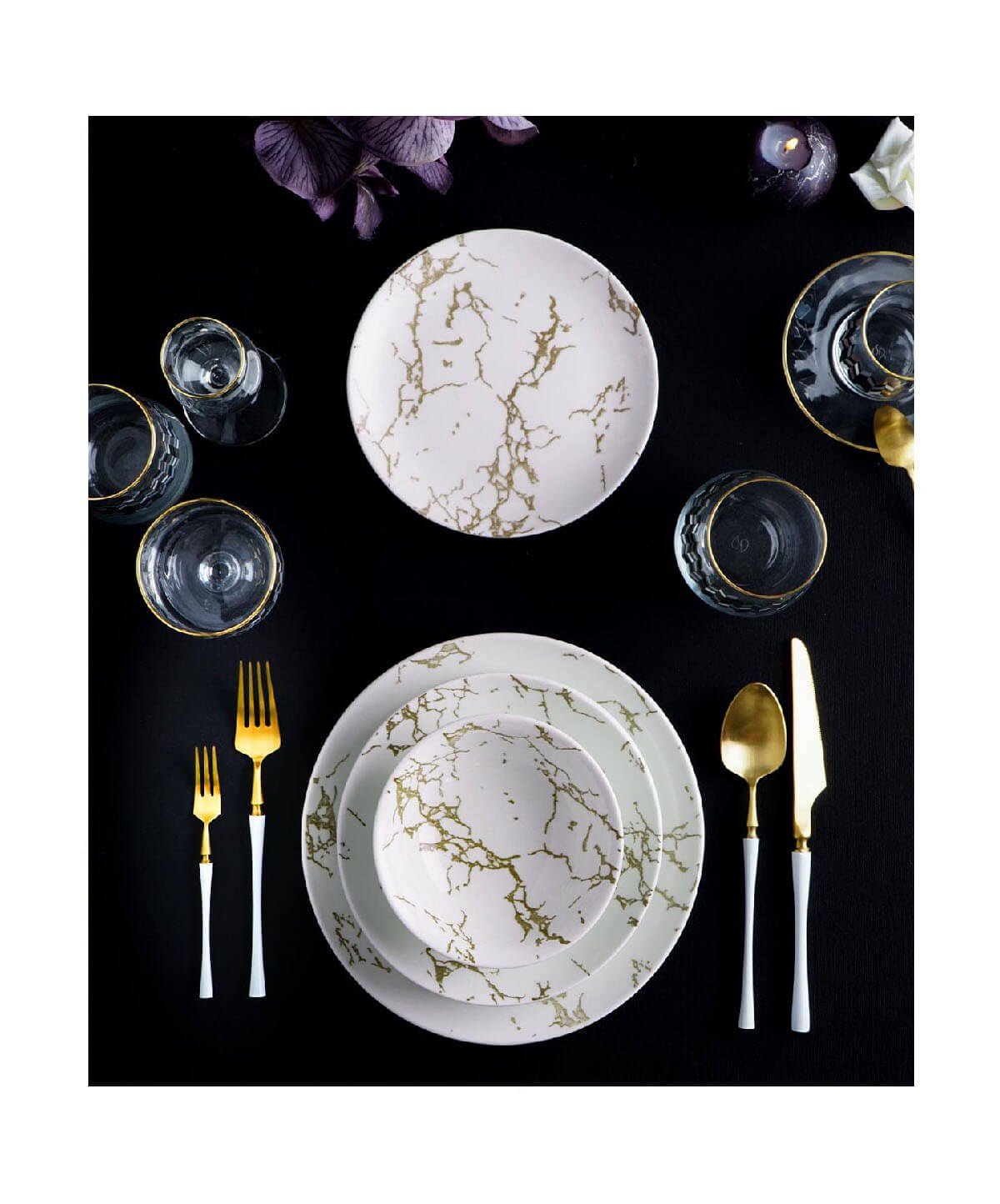 Acar Hira 6 Kişilik 24 Parça Porselen Yemek Takımı - HakiAcar6 Kişilik Yemek Takımı