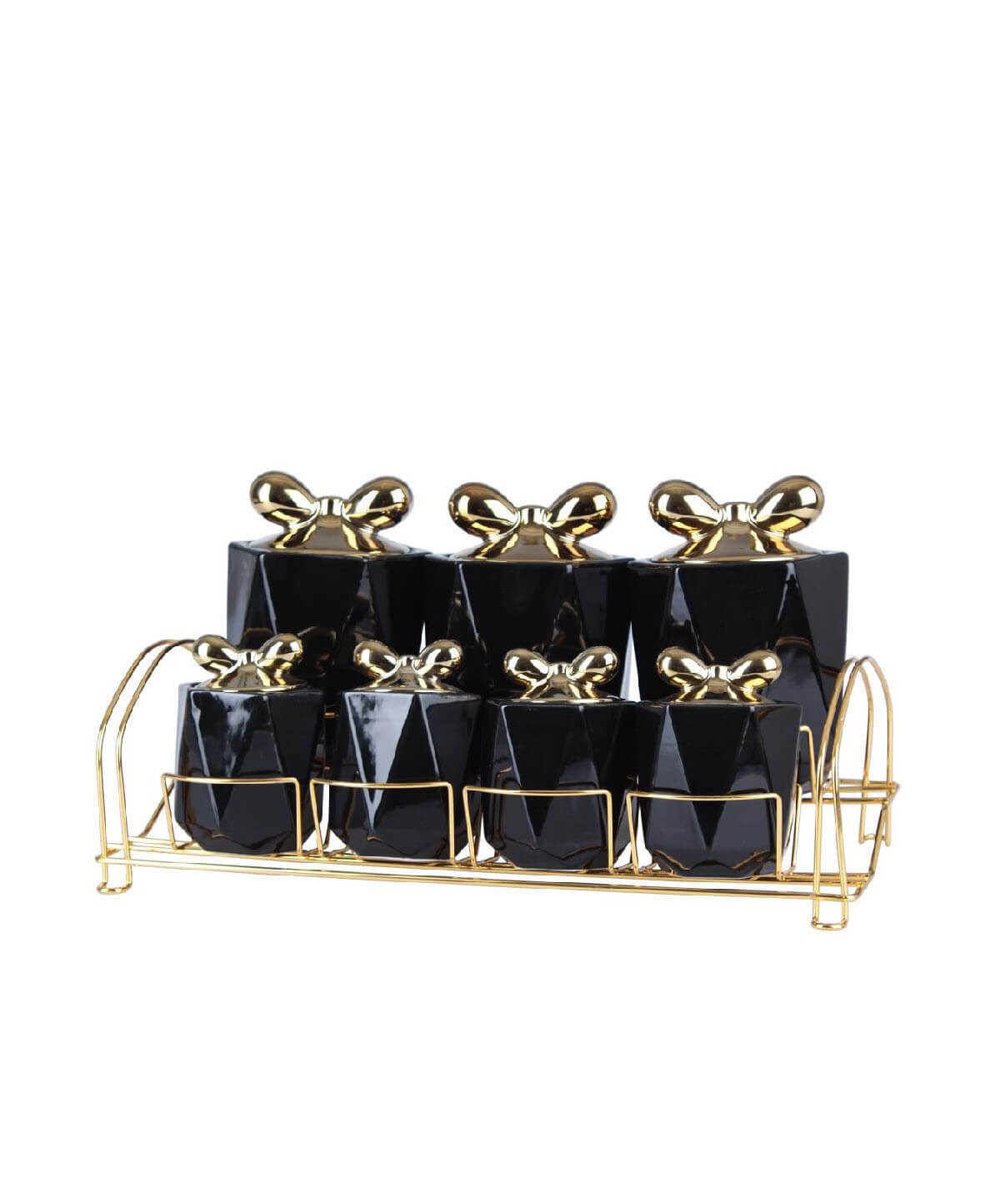 Acar Julia 7li Metal Standlı Porselen Baharat SetiAcarBaharatlık