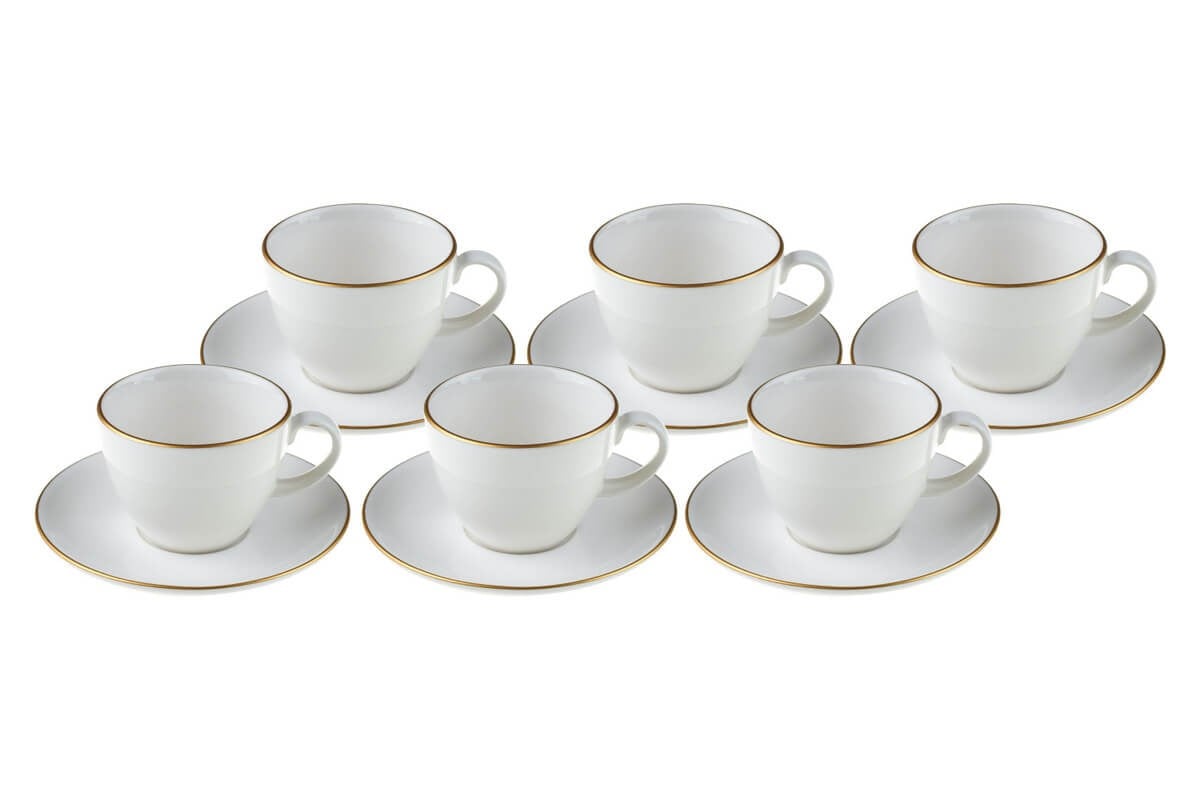 Bambum Diva 6 Kişilik Çay Fincan Takımı Altın Yaldızlı GenişBambumFincan Takımları