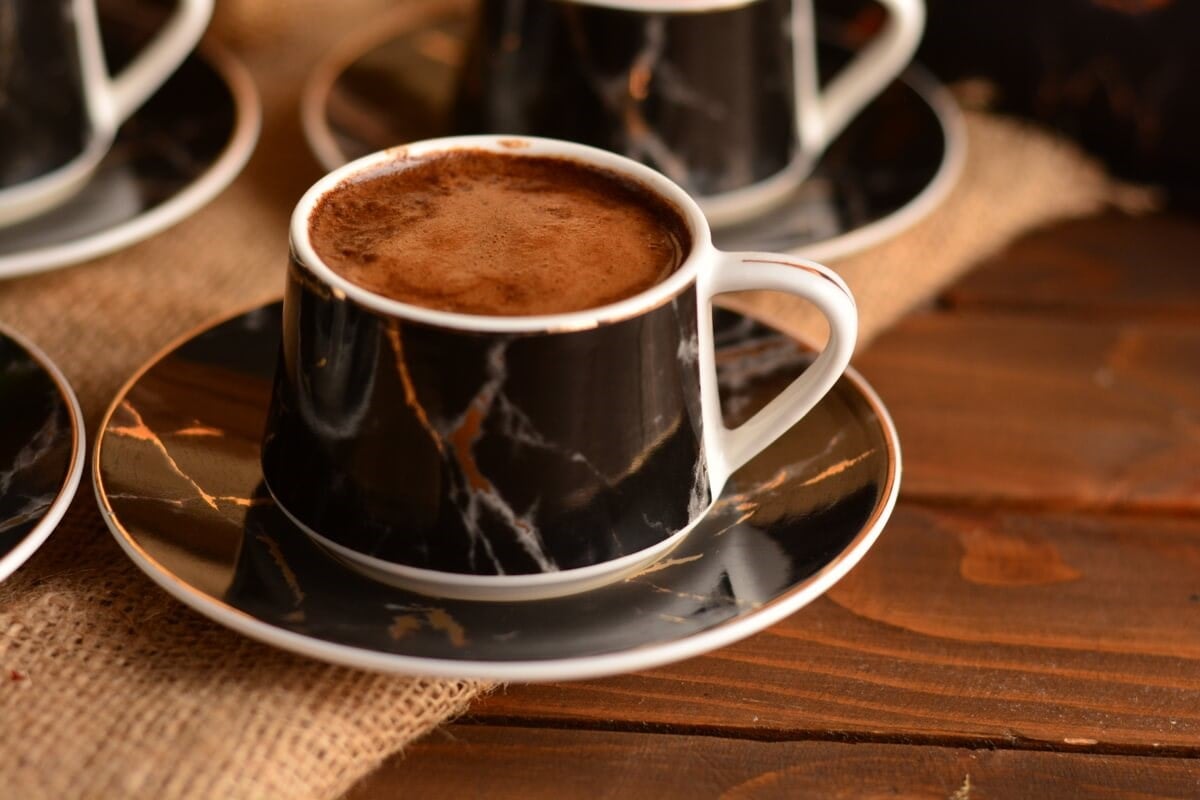 Bambum Ebru Prestij 6 Kişilik Kahve Fincan Takımı SiyahBambumFincan Takımları