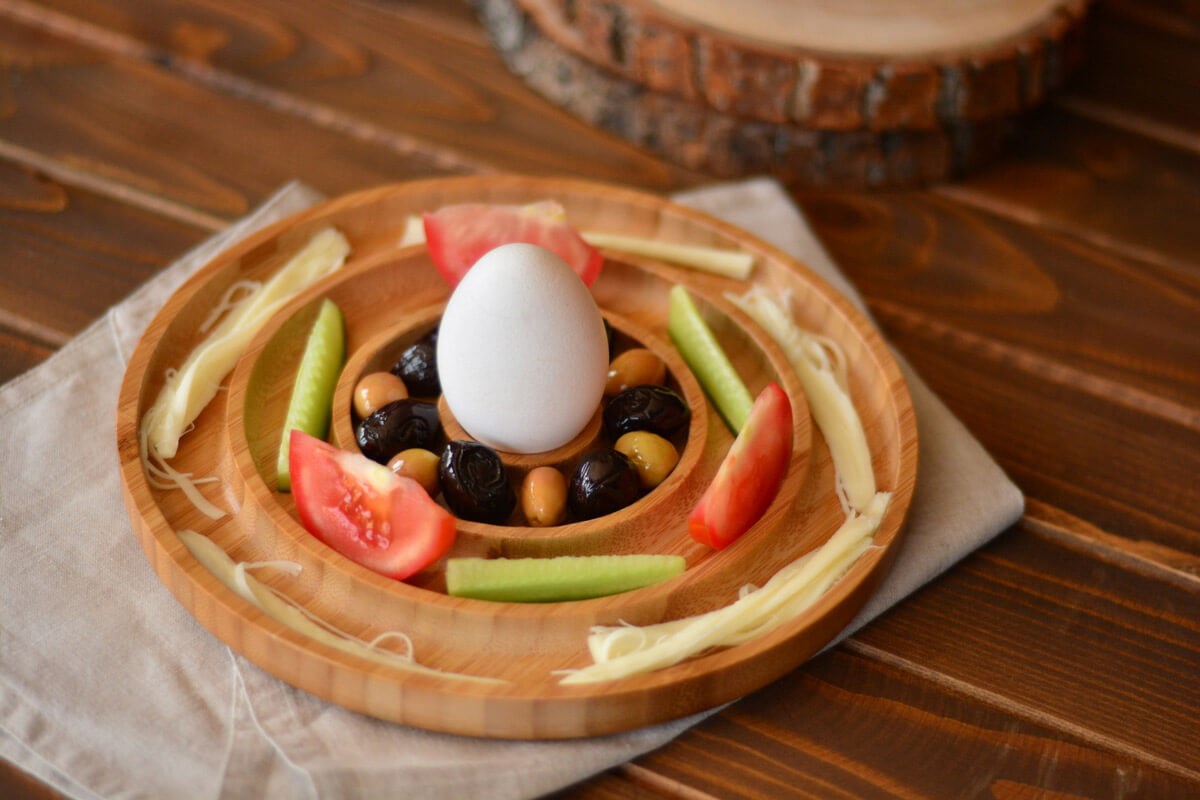 Bambum Fufu 4 Bölmeli Çerezlik Kahvaltı Servis Tabağı B2803