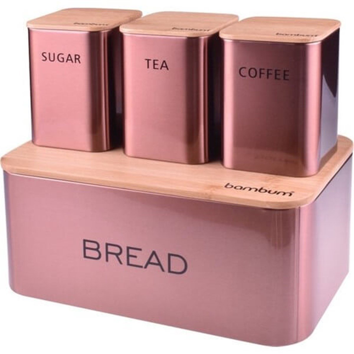 Bambum Subaru Bambu Kapaklı Saklama Seti B1609BambumKavanoz & Saklama Kabı