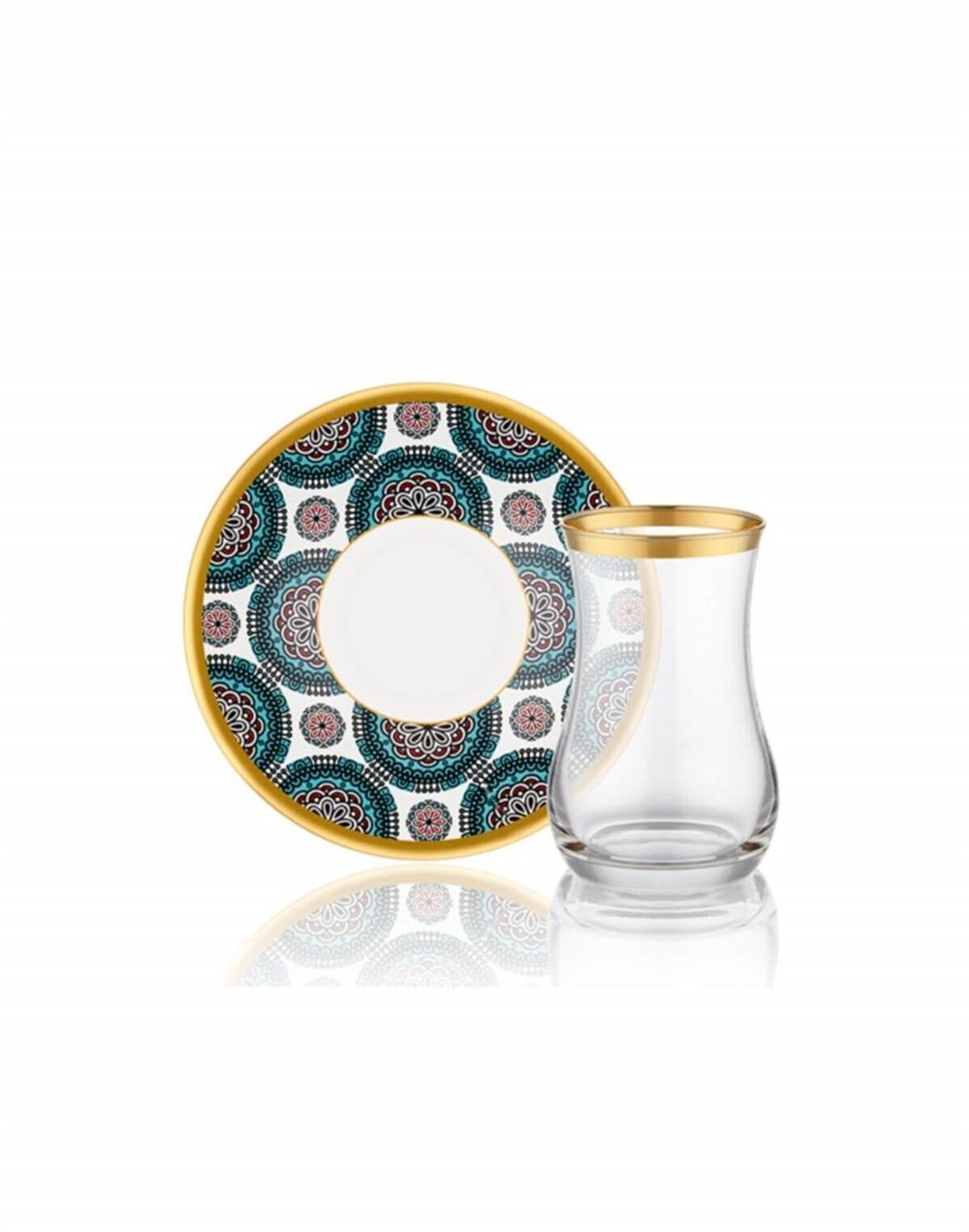 Biev Geometric Blue 12 Parça Çay Takımı